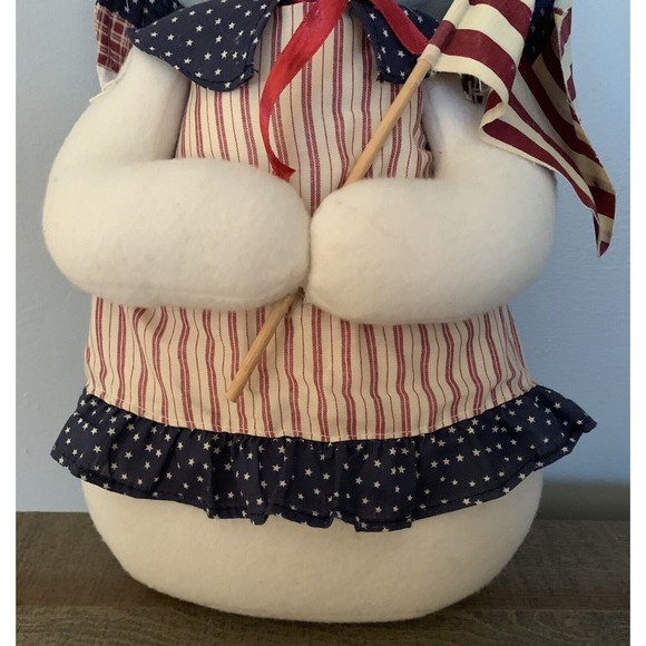 Snow Angel Plush Halo Wings US Flag Patriotic Red White Blue Terry’s Village 14" - Picture 4 of 12